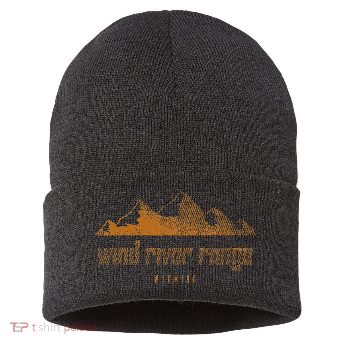 Wind River Range Mountains Wyoming Hiking Outdoors Vintage Sustainable Knit Beanie