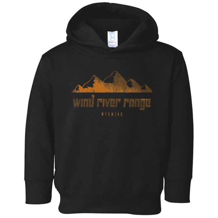 Wind River Range Mountains Wyoming Hiking Outdoors Vintage Toddler Hoodie