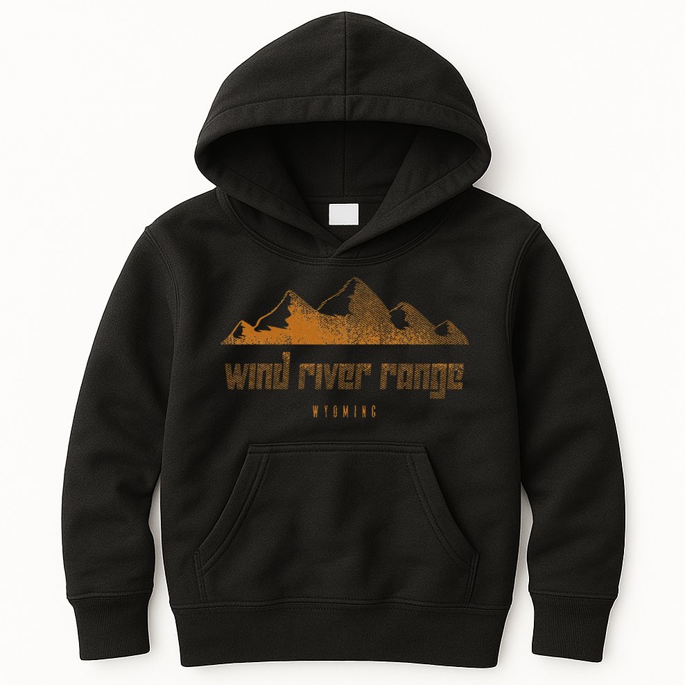 Wind River Range Mountains Wyoming Hiking Outdoors Vintage Kids Hoodie