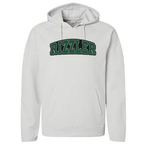 W Rizz Rizzler Funny Meme Quote Performance Fleece Hoodie