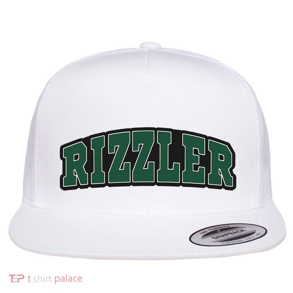 W Rizz Rizzler Funny Meme Quote Flat Bill Trucker Hat
