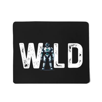 Wild Retro Robotic Robot Art Science & Math Mousepad