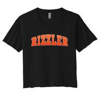 W Rizz Rizzler Funny Meme Quote Women's Crop Top Tee