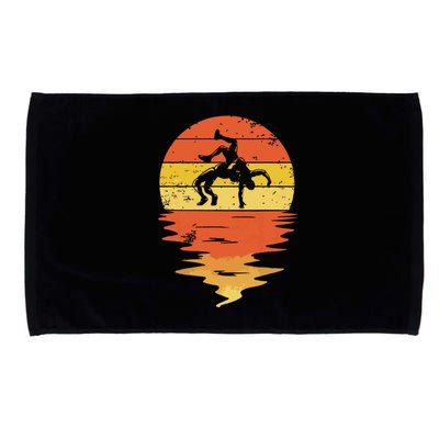 Wrestling Retro Sunset 70s Vintage Wrestling Microfiber Hand Towel