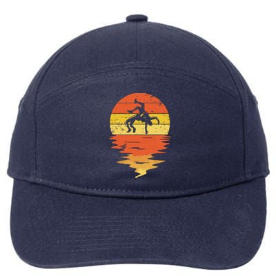 Wrestling Retro Sunset 70s Vintage Wrestling 7-Panel Snapback Hat