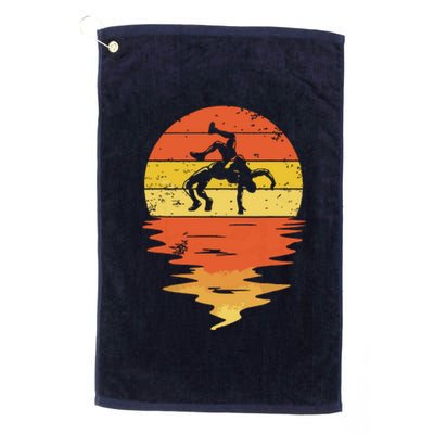 Wrestling Retro Sunset 70s Vintage Wrestling Platinum Collection Golf Towel