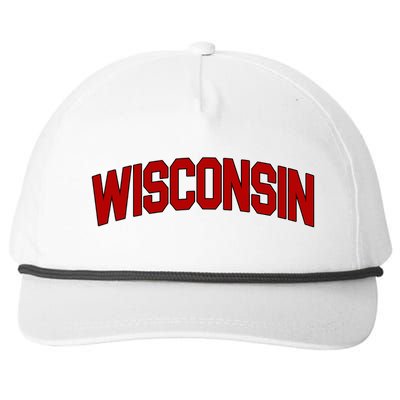 Wisconsin Retro State Snapback Five-Panel Rope Hat