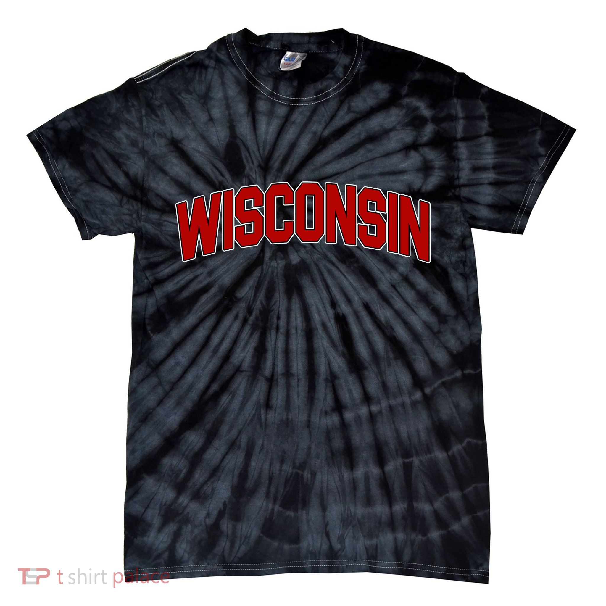 Wisconsin Retro State Tie-Dye T-Shirt