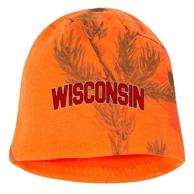 Wisconsin Retro State Kati - Camo Knit Beanie