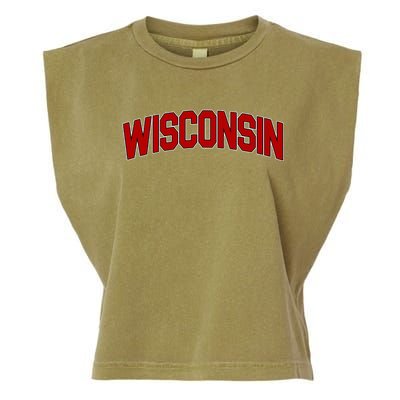 Wisconsin Retro State Garment-Dyed Women's Muscle Tee