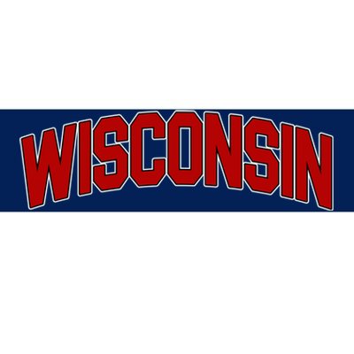 Wisconsin Retro State Bumper Sticker