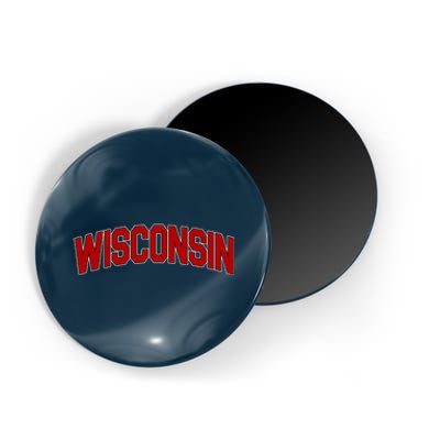 Wisconsin Retro State Magnet