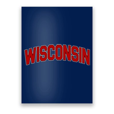 Wisconsin Retro State Poster