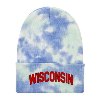 Wisconsin Retro State Tie Dye 12in Knit Beanie