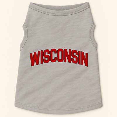 Wisconsin Retro State Doggie Tank