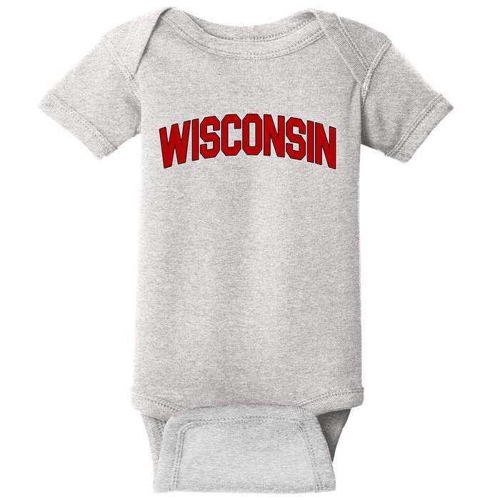 Wisconsin Retro State Baby Bodysuit