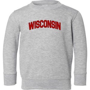 Wisconsin Retro State Toddler Sweatshirt