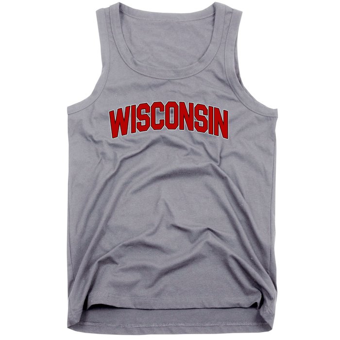 Wisconsin Retro State Tank Top