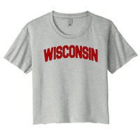 Wisconsin Retro State Women's Crop Top Tee