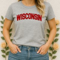 Wisconsin Retro State Womens T-Shirt