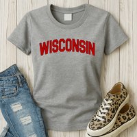 Wisconsin Retro State Womens T-Shirt