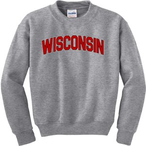 Wisconsin Retro State Kids Sweatshirt