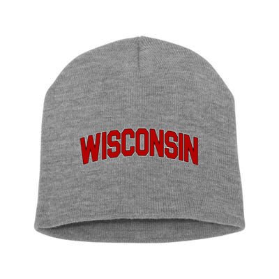 Wisconsin Retro State Short Acrylic Beanie