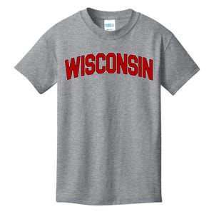 Wisconsin Retro State Kids T-Shirt