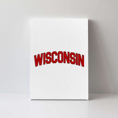 Wisconsin Retro State Canvas