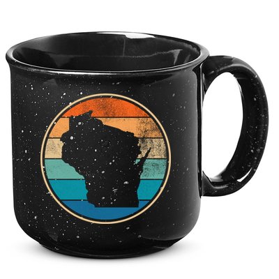 Wisconsin Retro Sunset State 15oz Campfire Ceramic Mug