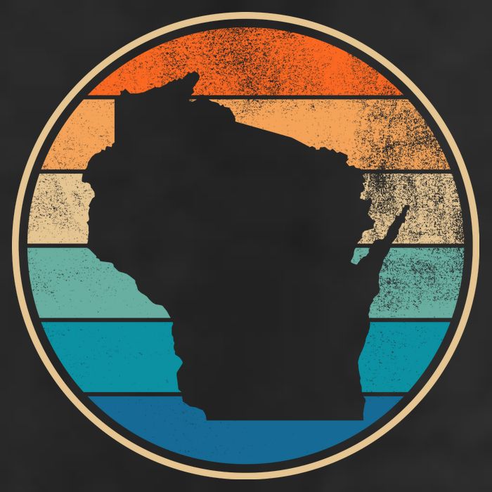 Wisconsin Retro Sunset State Tumbler