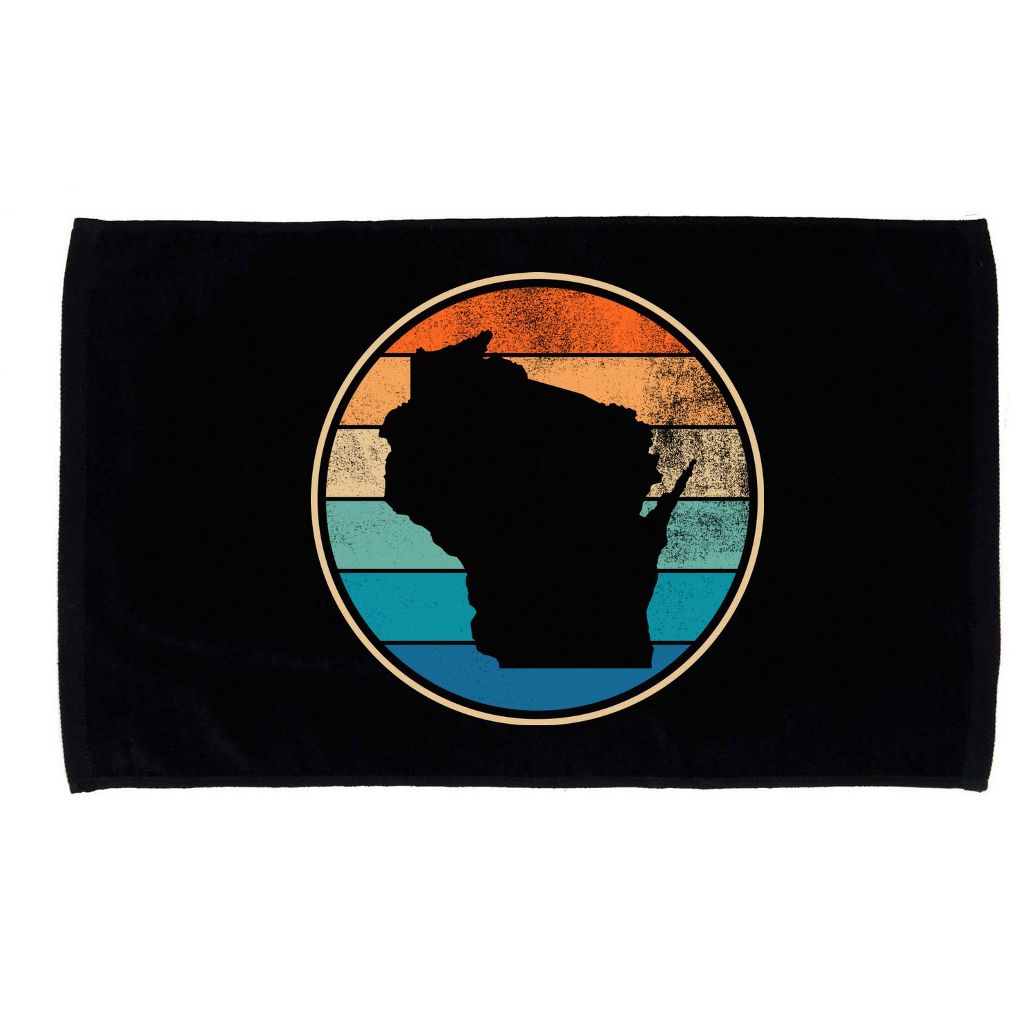 Wisconsin Retro Sunset State Microfiber Hand Towel
