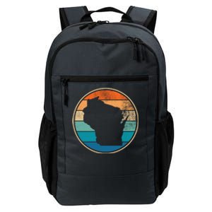 Wisconsin Retro Sunset State Daily Commute Backpack