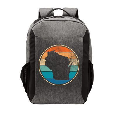 Wisconsin Retro Sunset State Vector Backpack