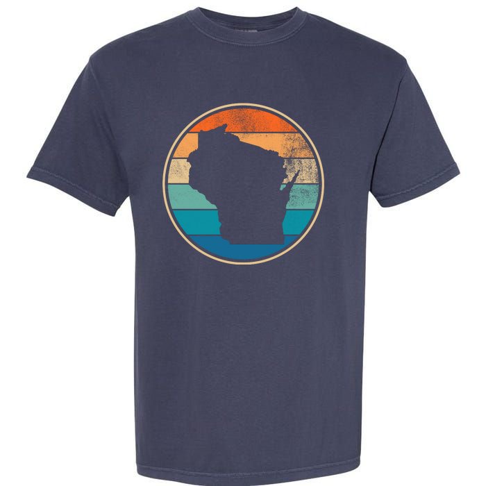 Wisconsin Retro Sunset State Garment-Dyed Heavyweight T-Shirt