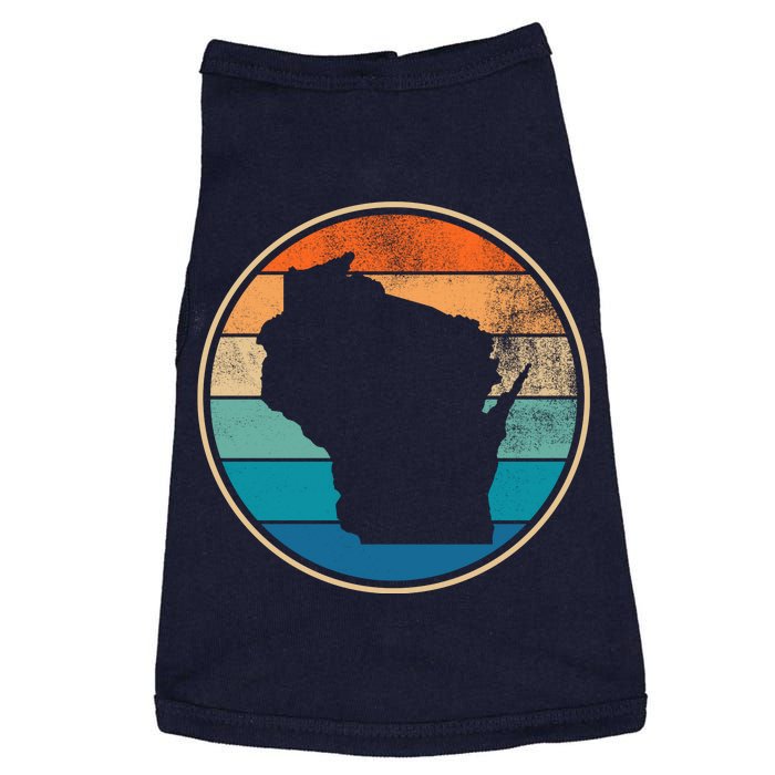 Wisconsin Retro Sunset State Doggie Tank