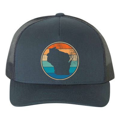 Wisconsin Retro Sunset State Yupoong Adult 5-Panel Trucker Hat