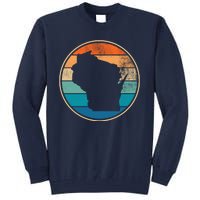 Wisconsin Retro Sunset State Tall Sweatshirt