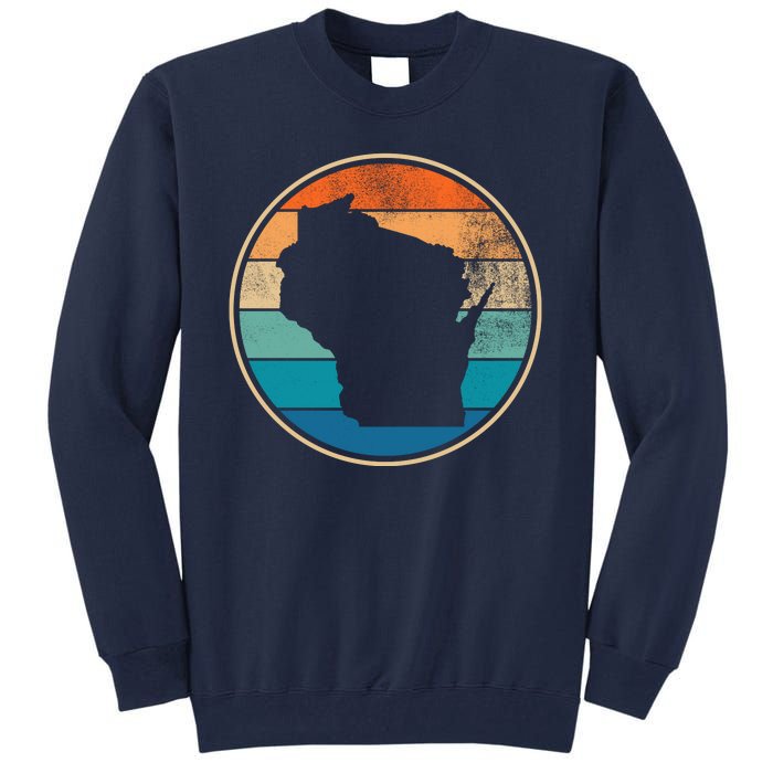 Wisconsin Retro Sunset State Tall Sweatshirt