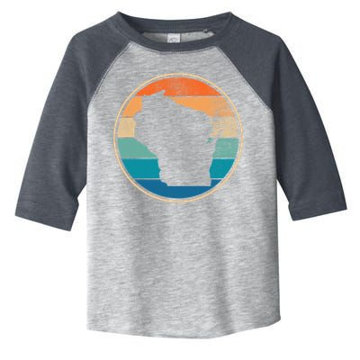 Wisconsin Retro Sunset State Toddler Fine Jersey T-Shirt