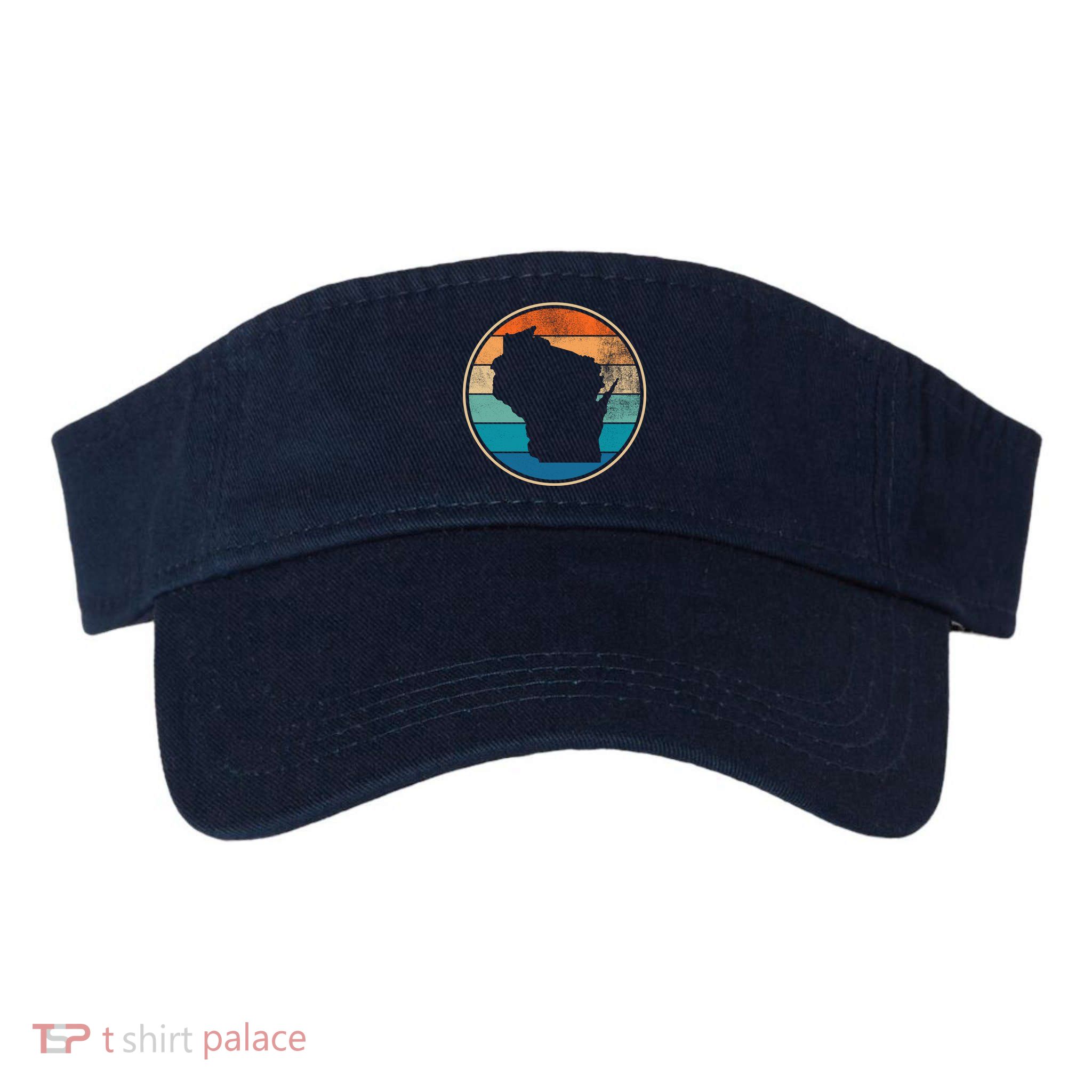 Wisconsin Retro Sunset State Visor