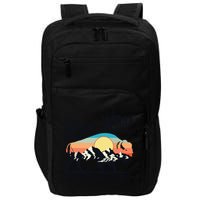 W4Mx Retro Stay Wild Roam Free The Buffalo Charge The Storm Impact Tech Backpack