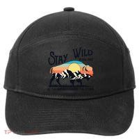 W4Mx Retro Stay Wild Roam Free The Buffalo Charge The Storm 7-Panel Snapback Hat