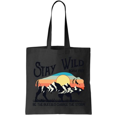 W4Mx Retro Stay Wild Roam Free The Buffalo Charge The Storm Bag