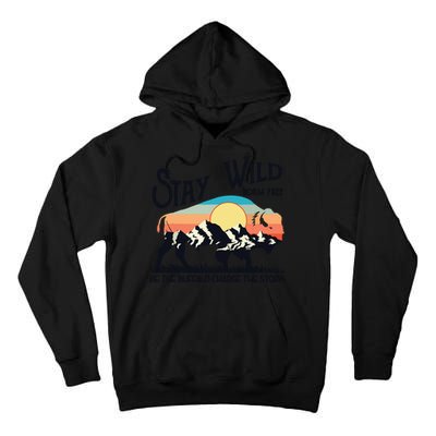 W4Mx Retro Stay Wild Roam Free The Buffalo Charge The Storm Tall Hoodie
