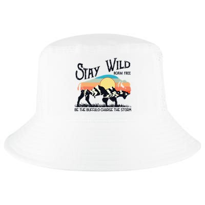 W4Mx Retro Stay Wild Roam Free The Buffalo Charge The Storm Cool Comfort Performance Bucket Hat