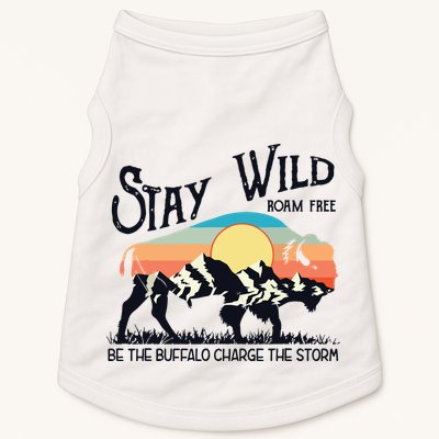 W4Mx Retro Stay Wild Roam Free The Buffalo Charge The Storm Doggie Tank