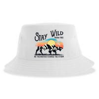 W4Mx Retro Stay Wild Roam Free The Buffalo Charge The Storm Sustainable Bucket Hat
