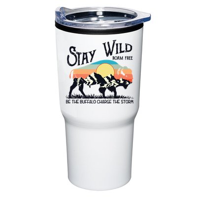 W4Mx Retro Stay Wild Roam Free The Buffalo Charge The Storm Tumbler