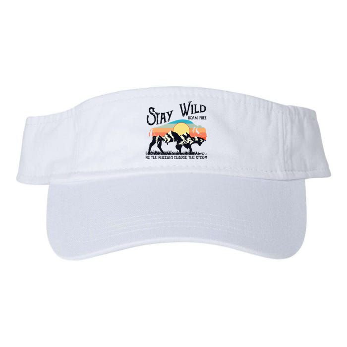 W4Mx Retro Stay Wild Roam Free The Buffalo Charge The Storm Valucap Bio-Washed Visor